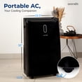 thumbnail image 2 of SereneLife Aire Acondicionado Portátil 14000 BTU, Unidad Compacta de Enfriamiento para Hogar con Modos de Deshumidificador y Ventilador Integrados, Incluye Accesorios y Kit de Montaje Ventana, 2 of 5