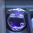 thumbnail image 6 of Limei Car Ashtray with Lid Smell Proof Portable Ashtray Automotive Ashtrays with Clamshell Blue LED Indicator Mini Car Trash Can Car Ash Tray Set Ideal for Car,Home and Office Golden, 6 of 7