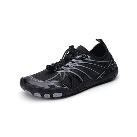 

Woobling Unisex Aqua Socks Quick Dry Beach Shoe Mesh Water Shoes Surf Sneakers Anti-Slip Athletics Barefoot Comfort Black 5.5