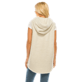 thumbnail image 2 of PacificPlex Womens Solid Soft and Cozy Sherpa Zip Front Hoodie Vest Faux Shearling with Pockets (XL, Bone), 2 of 2