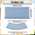 thumbnail image 3 of Desk Skirt,Light Blue Gingham Wrap Around Ruffled Table Skirts,Reusable Draped Table Cover with Ruffle,72x29.9 Inch Soft Fabric Rustic Tablecloth,Tablecloths for Kitchen,Dining Room Party, 3 of 4