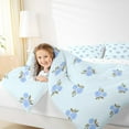 thumbnail image 4 of Feelyou Blue Rustic Flower Bedding Comforter Set for Kid, Cartoon Rose Floral Twin Comforter Sets, Princess Style Reversible Bedding Set, Super Cozy Room Decor, 2 Pieces, 4 of 8