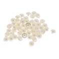 thumbnail image 1 of 50 Pieces Imitation Pearl Semicircle Button with Shank for Clothes Diy Craft Dress Sewing 12mm, 1 of 8
