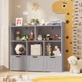 thumbnail image 3 of Aiho Kids Bookcase,Children's Book Shelf, 3 Drawers with wheels for Storage,Toddler Bookshelf for Nursery,Kids Rooms - Gray, 3 of 12