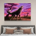 thumbnail image 4 of Howling Wolves Canvas Poster Bedroom Decor Sports Landscape Office Room Decor Gift,Frame-style,08x12inch(20x30cm), 4 of 8