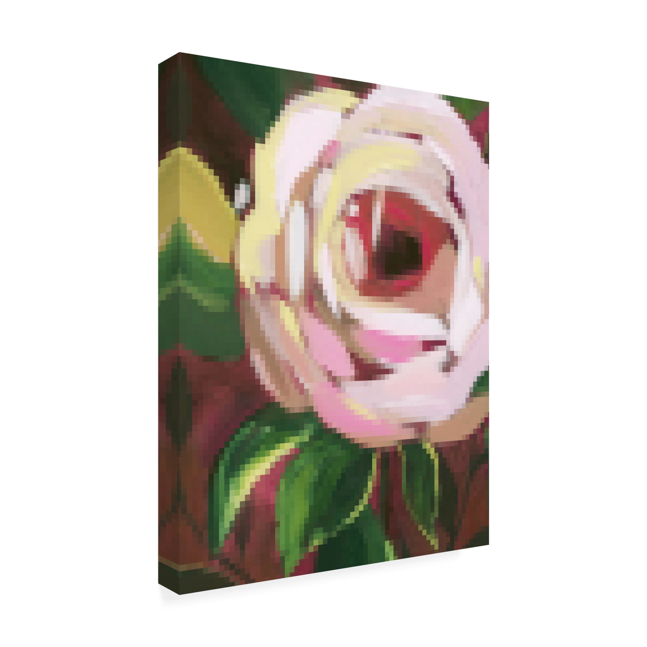 Trademark Fine Art June Erica Vess Pixel Rose I Canvas Wall Art