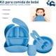 thumbnail image 2 of Juego de Vajilla para Bebé de Silicón, Azul, Bluelander CBHH-0106, 2 of 5