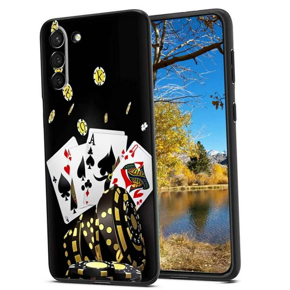Cards-Casino-86 Phone Case, Degined for Samsung Galaxy S22 Case Men Women, Flexible Silicone Shockproof Case for Samsung Galaxy S22