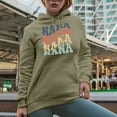 thumbnail image 2 of Nana, Grandma or Grandmother Themed, Groovy Retro Wavy Text Merch Gift, Sand Hooded Sweatshirt or Hoodie, 3XL, 2 of 5