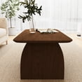 thumbnail image 3 of 47 Inch Rectangular Coffee Table with Storage Shelf - Modern Minimalist Wood Design, 3 of 8