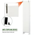 thumbnail image 6 of HomCom Jewelry Armoire with Mirror and 18 LED Lights, Wall-Mounted and Over-The-Door Cabinet with 3 Mountable Heights, White, 6 of 8