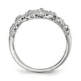 thumbnail image 2 of Sterling Silver Rhodium-Plated Cz Leaf With Extender Ring (Size 7) Made In China qr6657-7, 2 of 4