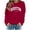 Red, variant on Houston Texas Sweatshirt for Women Long Sleeve Loose Casual Crewneck Sweatshirts Fall Winter Pullover Tops