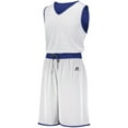 thumbnail image 2 of Russell 5R8DLM - Undivided Solid Single Ply Reversible Shorts, M, ROYAL/WHITE, 2 of 2