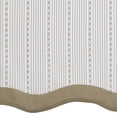 thumbnail image 3 of Woven Trends 3-Piece Window Kitchen Curtain Set, 58"W x 36"L Inches Double Layer Pinstripes, Window Tier Panels and Valance Set, Top Rod Pocket Light Filtering with Geometric Designed, Taupe, 3 of 4
