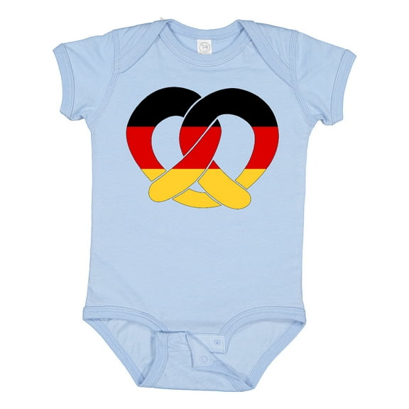 Inktastic German Flag in Pretzel Shape Boys or Girls Baby Bodysuit