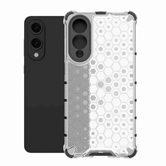 Dteck Case for Samsung Galaxy S25 Edge, Shockproof TPU Lining Pattern Phone Case, Four-Corner Protection and Anti-Fall Protection Soft TPU Rubber Phone Cover for Samsung Galaxy S25 Edge , White