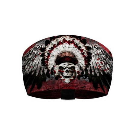 That's A Wrap Men's Winged Chief Skull Performance Knotty Band Headwrap KB1322