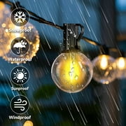 Phopollo Solar String Lights, G40 200FT Outdoor Lights 100 Shatterproof Bulbs, Patio String Remote control, USB powered, Waterproof Hanging Lights for Backyard Garden Porch Decor