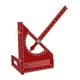 thumbnail image 5 of Regla de medición multiángulo, escuadra de carpintero, transportador cuadrado, portátil, de aluminio Rojo, 5 of 9