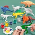 thumbnail image 2 of Kit de construcción DIY con moldes de dinosaurios pintados (12 dinosaurios diferentes). Materiales para dibujar y garabatear. Ideal para niños. Incluye 20 ml de yeso para dinosaurios., 2 of 9