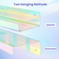 thumbnail image 2 of 15" Acrylic Floating Shelves Wall Mounted, Upsimples Iridescent Nail Polish Holder, Set of 4, 2 of 7