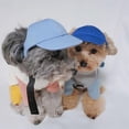 thumbnail image 5 of Puppy Hats for Small Dogs Pet Dog Sun Visor Hat Adjustable Comfortable Kitten Hats,L,Beige, 5 of 6
