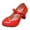 Red, variant on Girls Dress Shoes Girls' Bowknot High Heels Fashionable Shiny Slip Performance Shoes Black,US 12.5