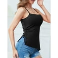 thumbnail image 5 of Sociala Padded Camisoles for Womens Built-in Bra Side Split Tank Tops Cotton Cami Shirts, 5 of 8