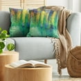 thumbnail image 5 of Ambesonne Abstract Throw Pillow Cover 2 Pack, Spring Flowers, 24", Green Yellow, 5 of 5
