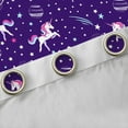 thumbnail image 4 of jejeloiu Kawaii Unicorn Blackout Curtains Set of 2 (52x84 Each),Cute Planet Stars Window Curtains,Purple Pink White Curtains and Drapes For Girls,Microfiber Bedroom Decor, 4 of 6