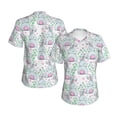 thumbnail image 3 of Yiaed Rabbit Back View Print Women's T Shirt V-Neck Short Sleeve Shirt Casual Breathable Tee Summer Tops-Small, 3 of 5