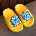 thumbnail image 2 of LNMQLPDBS Kid Slippers Cartoon Dinosaur Pattern Children Bathroom Slipper Sandals Non-Slip Lightweight Beach Slippers Baby Boys Girls Shoes 12-18 Months Toddler Swim Shoes Yellow 26, 2 of 8