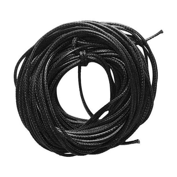 Hilo de macramé de nailon encerado de 10m , Negro, 10m