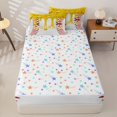 thumbnail image 4 of Homewish Baseball Ice Cream Zipper Full Size Comforter Sets with Fitted Sheet and 2 Pillowcases for Kids, Cartoon Dount Dessert Zipper Bedding Set, Stars Reversible, 4-Piece, 4 of 6