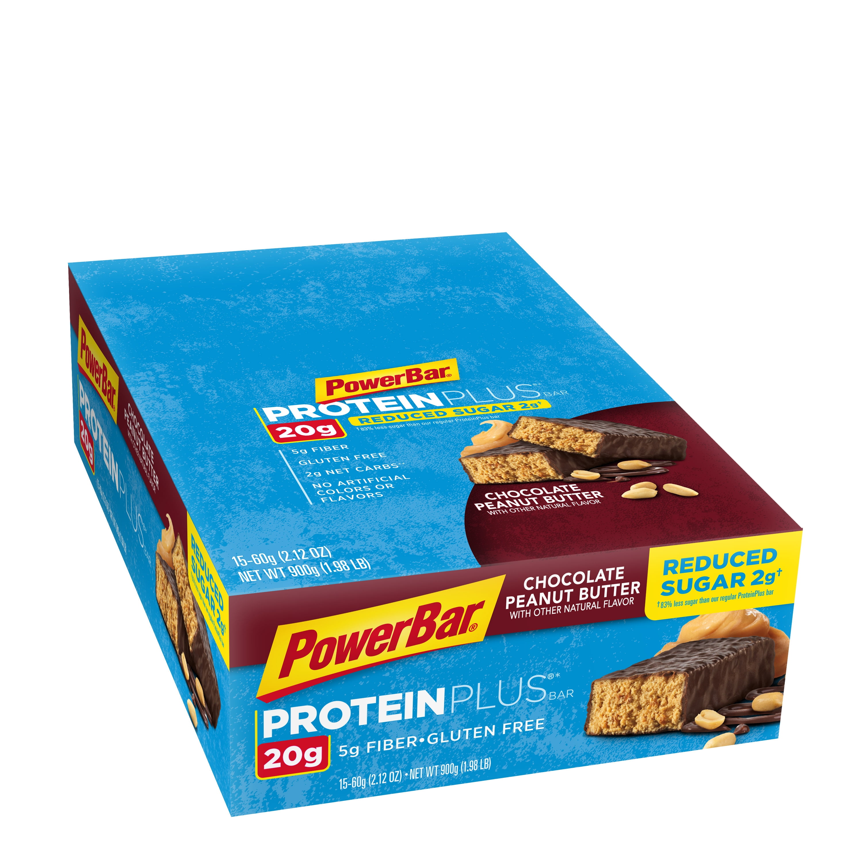 PowerBar Protein Plus Bar, Chocolate Peanut Butter, 20g Protein, 15 Ct