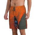 thumbnail image 2 of Fotbe Orange Net Fishing Boat Trajes de Baño Estampados para Hombre, Shorts de Verano de Secado Rápido, Ropa de Playa, Bañadores-3X-Large, 2 of 6