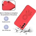 thumbnail image 5 of Compatible with Samsung S21 Case with Creative Astronaut Pattern Holder Green,Phone Samsung Galaxy S21 Case with Ring Kickstand Silicone Shockproof Soft TPU Protective Slim Cover (Red), 5 of 14
