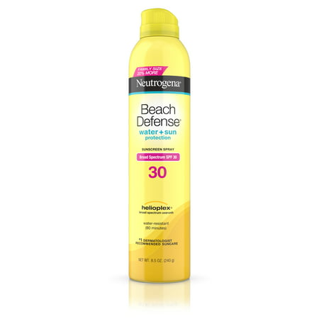 Neutrogena Beach Defense Spray Body Sunscreen, SPF 30, 8.5 (Best Sunscreen For Beach)
