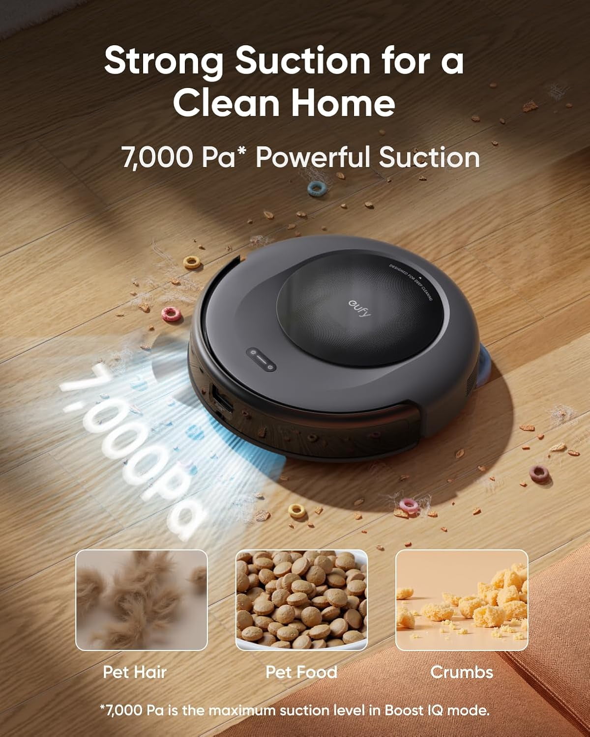eufy Robot Vacuum and Mop Combo C20 with 6-Pack Large Capacity Dust Bags, All-in-One Station, Auto Mop Washing and Auto Drying for Hands-Free Cleaning,7000 Pa Powerful Suction, Self Emptying