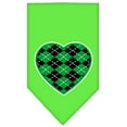 thumbnail image 6 of Pet and Dog Bandana Screen Printed, "Green Argyle Heart", 6 of 10