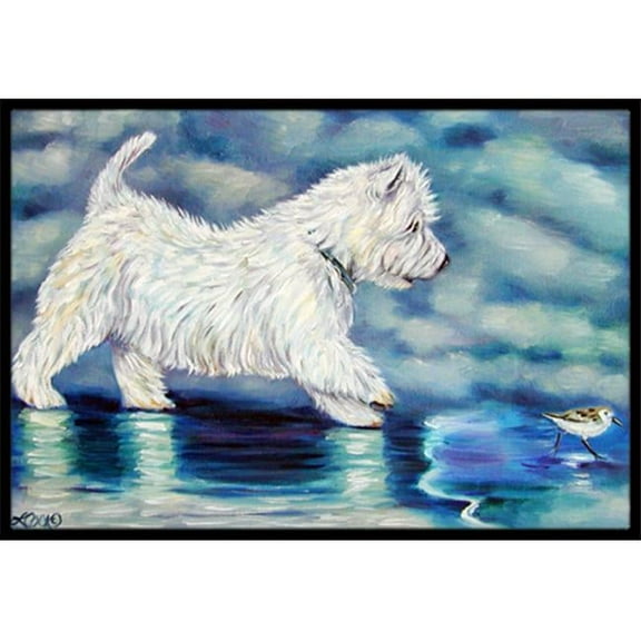 Carolines Treasures  Misty Westie Indoor & Outdoor Mat, 24 x 36 in.