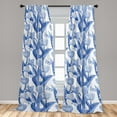 thumbnail image 2 of Spring Window Curtains, Monochrome Tulips Butterflies Watercolor Illustration on Plain Back, Lightweight Decor 2-Panel Set with Rod Pocket, Pair of - 28"x63", Persian Blue and Pale Grey, by Ambesonne, 2 of 3