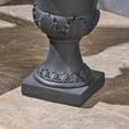thumbnail image 3 of Egypt Outdoor Light Weight Concrete Chalice Garden Urn Planter, Black, 3 of 6
