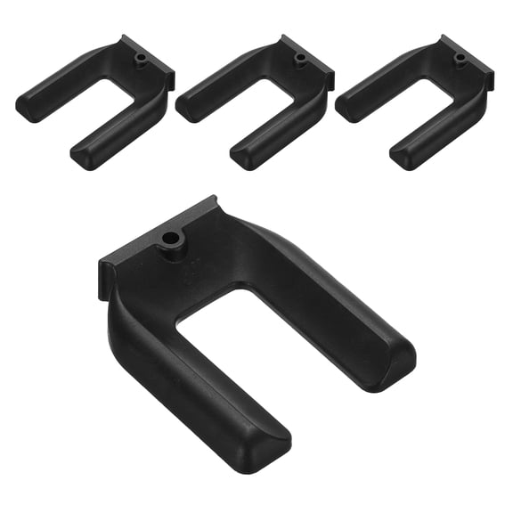 Uxcell 4 Pack Furniture Wheel Stopper, M75 Rubber Non-Slip Foot Mats Furniture Wheel Caster Cups Bed Stoppers No Lifting for Sofa Refrigerator Protect Hardwood Floors, Black