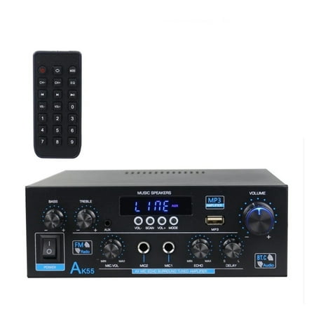 Sound Amplifier for Car Bluetooth Digital Amplifier Channel 2.0 HiFi Stereo Car Subwoofer Amplify