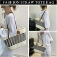 thumbnail image 2 of Kukuzhu Straw Beach Bag, Summer Woven Tote Bag Shoulder Handbag Straw Purses and Handbags for Women Vacation, 2 of 7