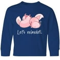 thumbnail image 3 of Inktastic Let's Relaxolotl with Cute Sleeping Axolotls Long Sleeve Youth T-Shirt, 3 of 5