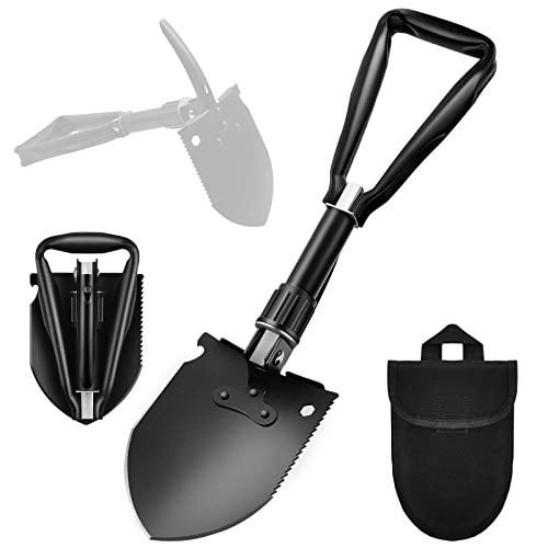 Hot Outdoor Military Folding Spade Shovel Pick Camping Detecting Mini Tool 