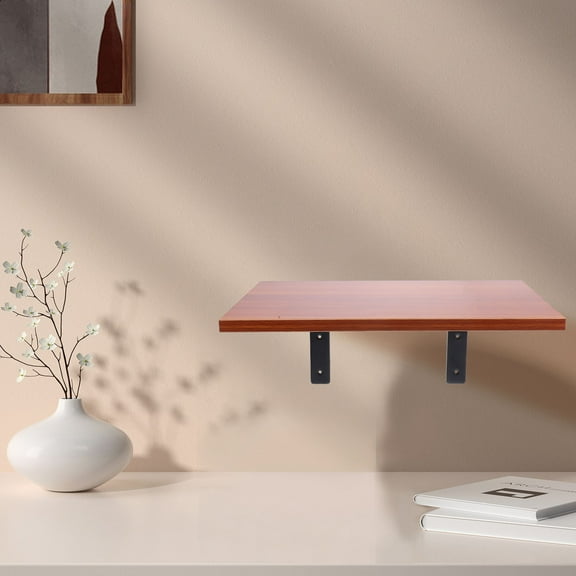 HEALEEP Shelf Mounting Brackets Floating Shelf Support Brown 1 Set 15.7X9.8X0.7In